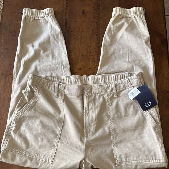 GAP Pants - Gap Tan Chino Pants Zips At Bottom Size 16 NWT